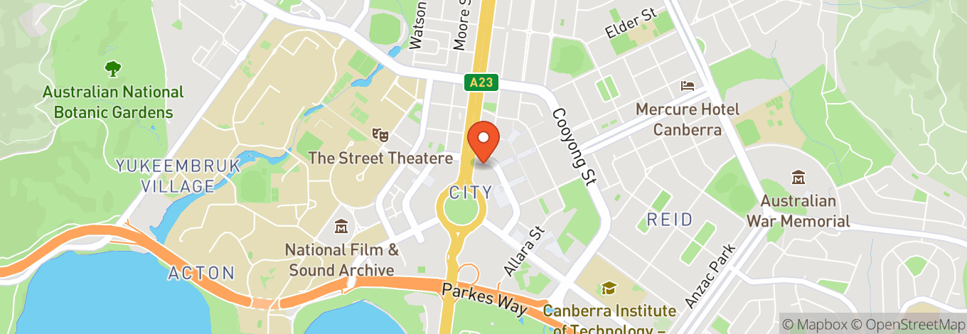 Map of Casino Canberra