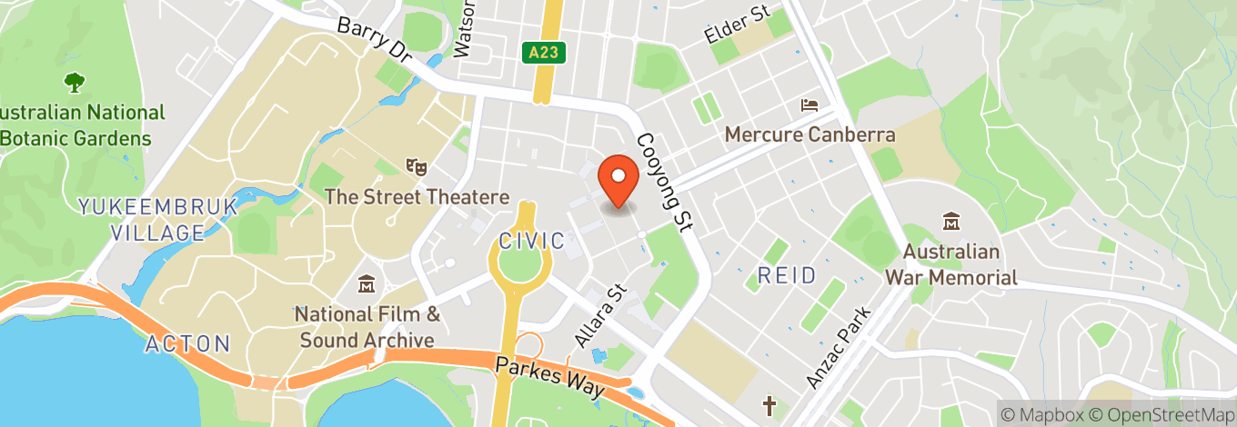 Map of Dendy Cinemas Canberra