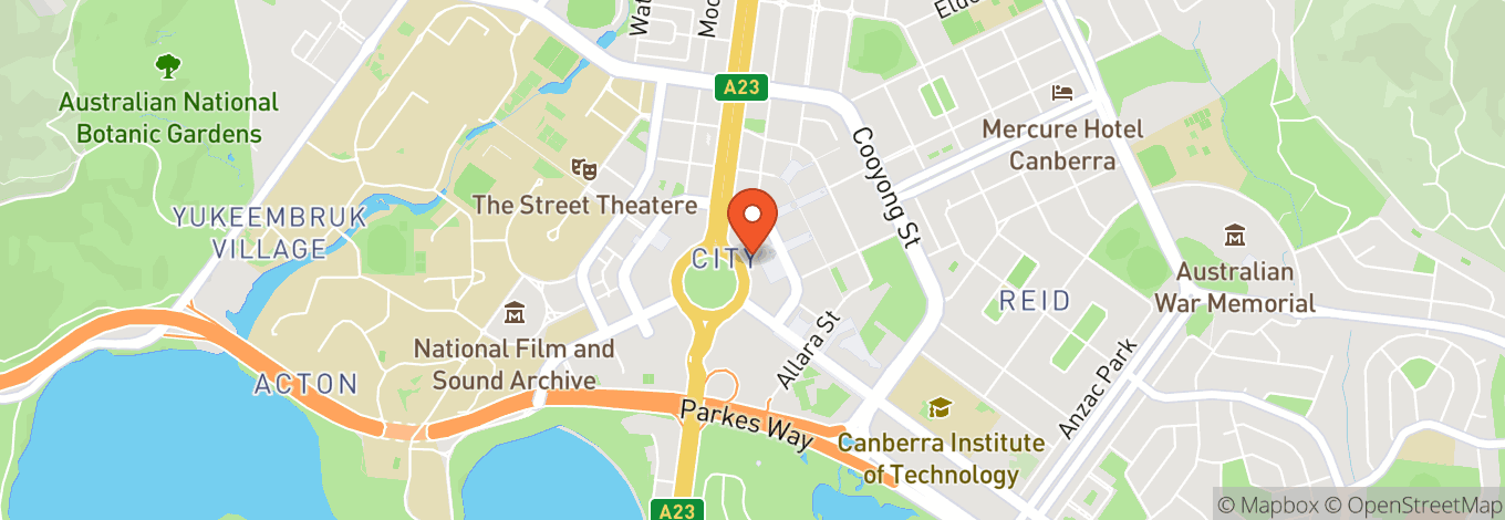 Map of The Playhouse - Canberra Theatre
