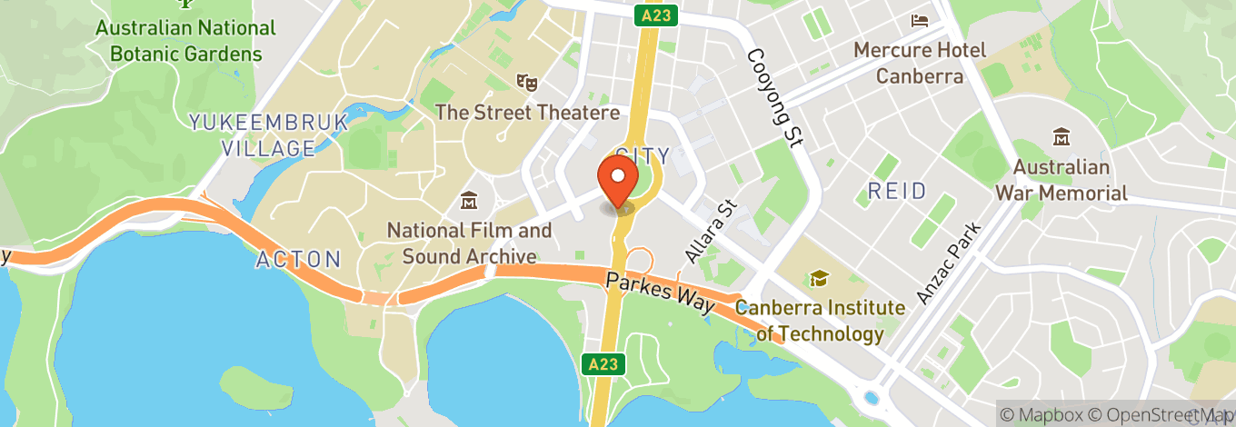Map of Canberra Theatre Centre