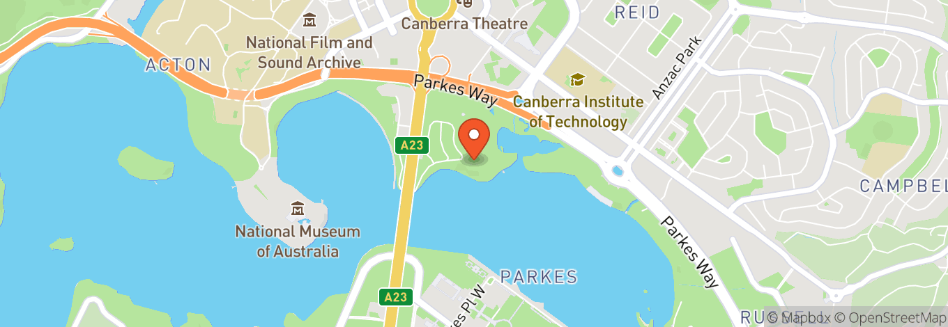 Map of Canberra Visitors Centre