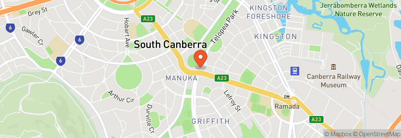 Map of Corroboree Group Oval, Manuka