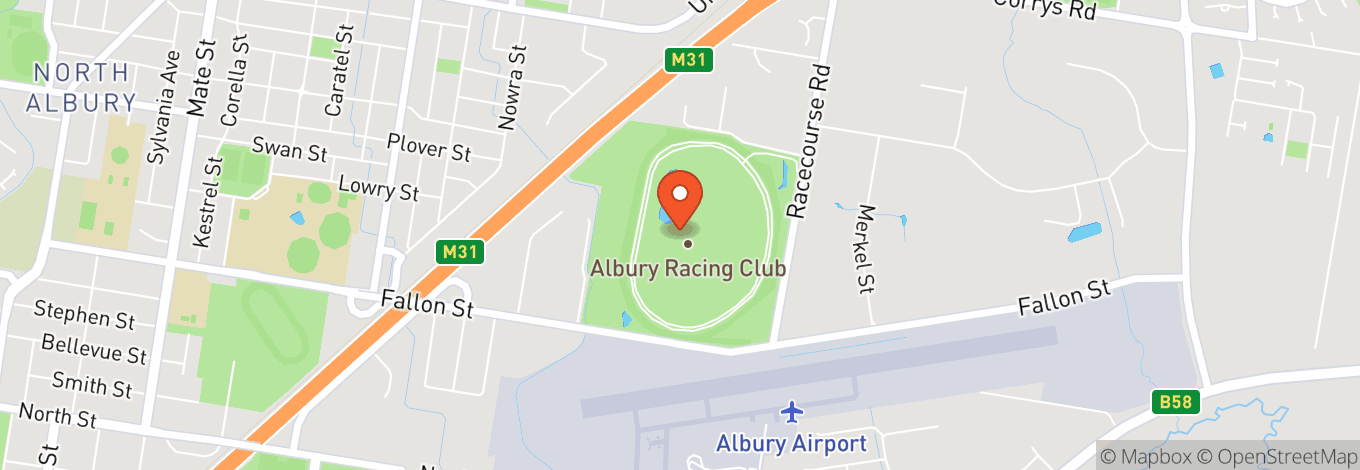Map of Albury Racing Club