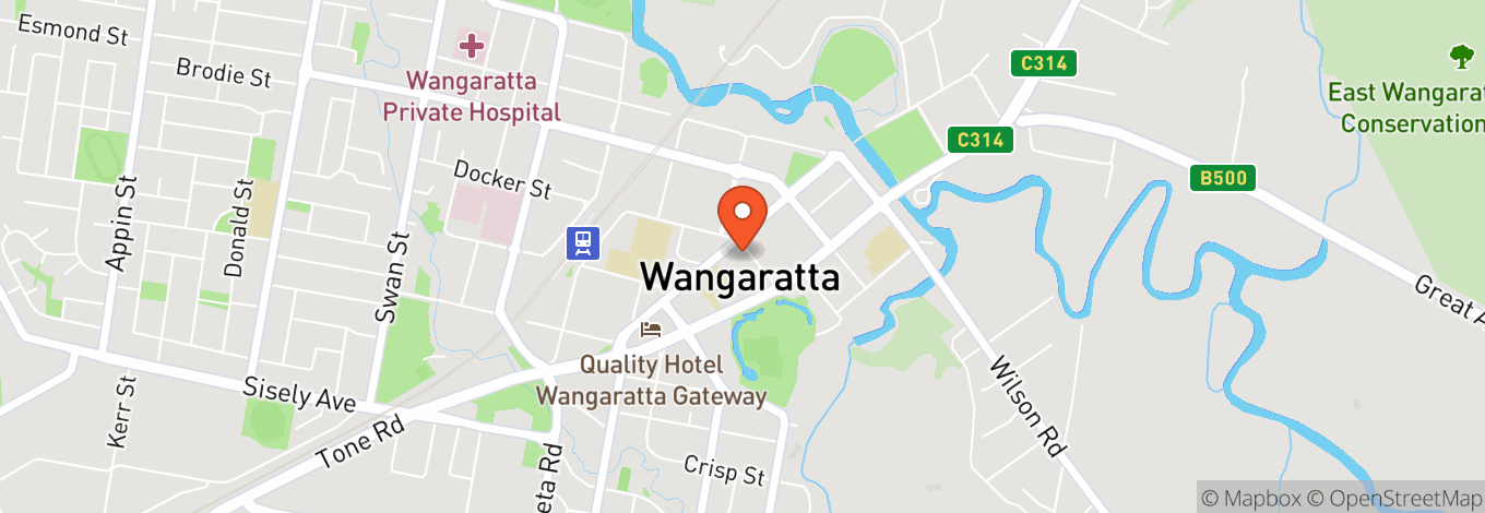 Map of Wangaratta Performing Arts & Convention Centre