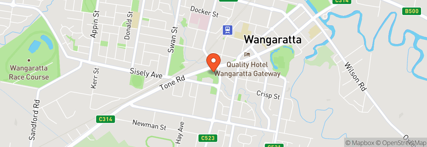 Map of Silvers Circus Wangaratta