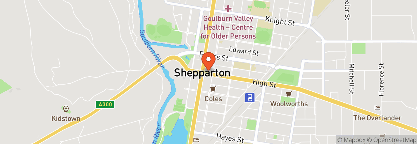 Map of Downtown Shepparton