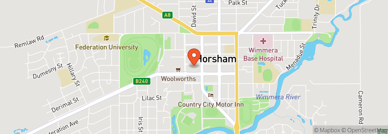 Map of Horsham Town Hall