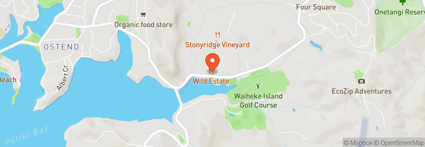 Map of Wild Estate Vineyard, Wild On Waiheke Activities & Waiheke Islan