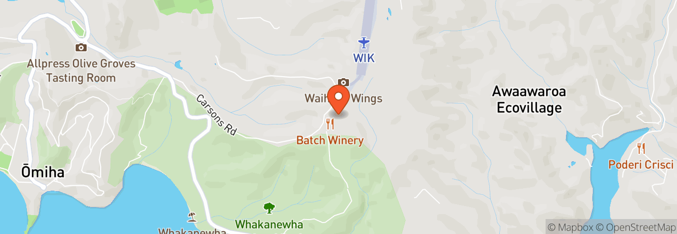 Map of Batch Winery