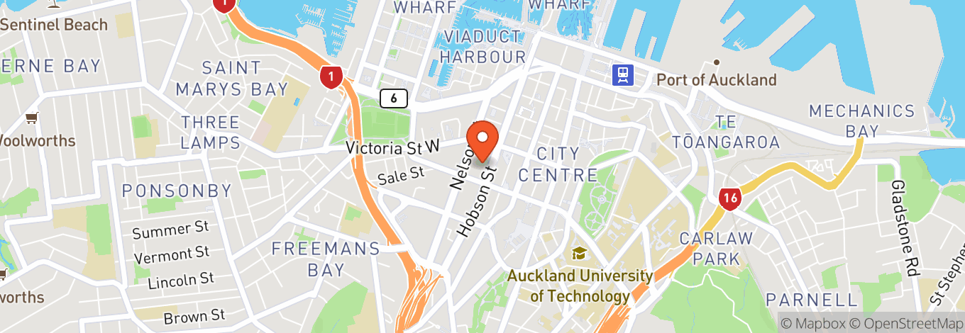 Map of New Zealand International Convention Centre (Nzicc)