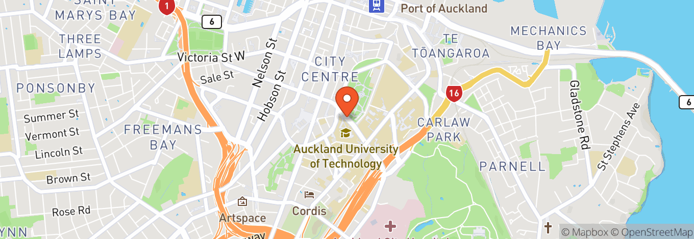 Map of Auckland Art Gallery