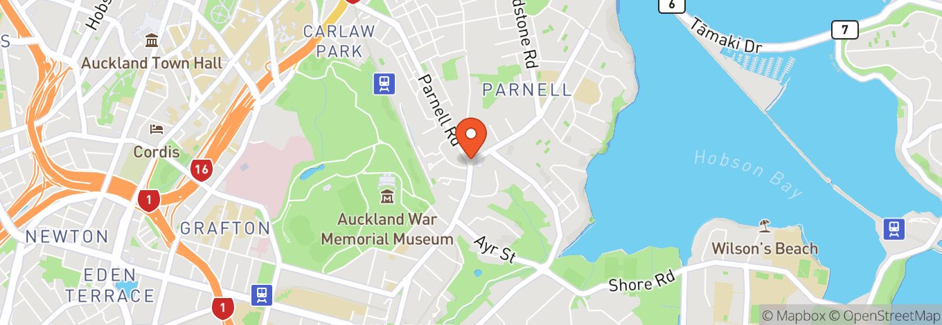 Map of Auckland War Memorial Museum