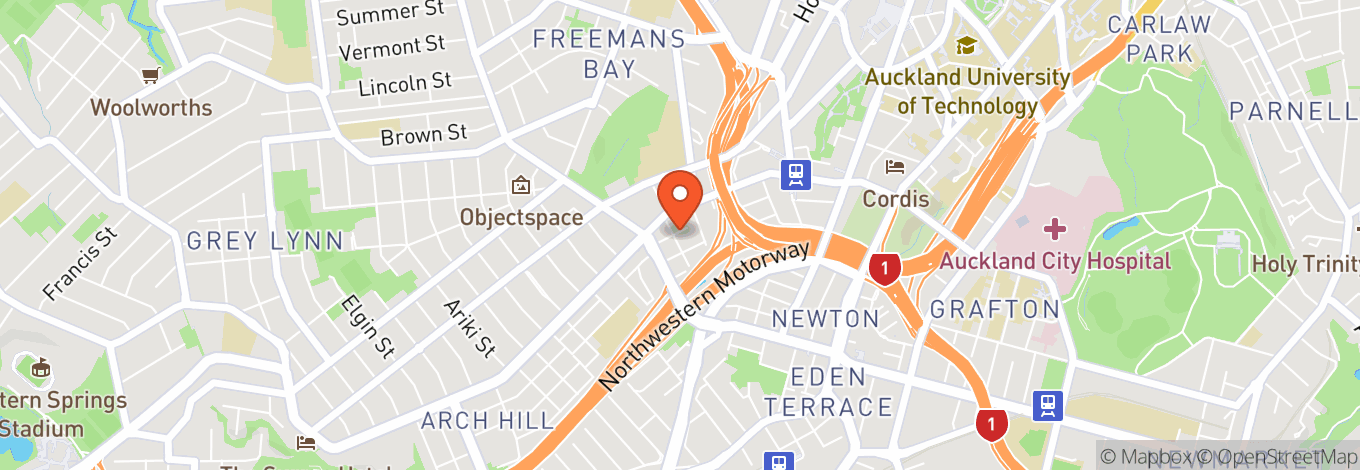 Map of Auckland Old Folks Association Hall