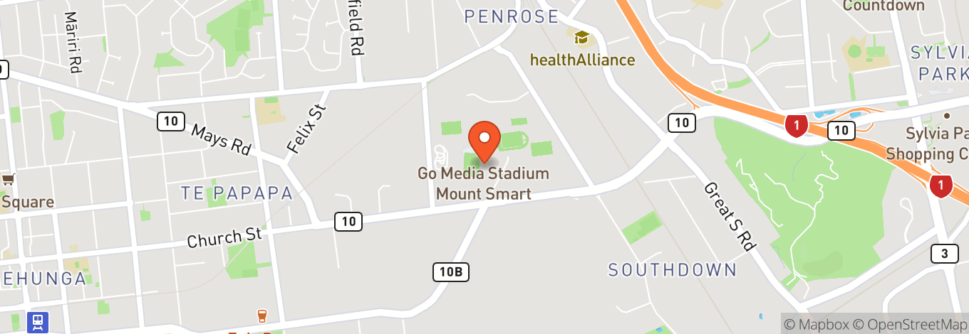 Map of Go Media Stadium Mt Smart