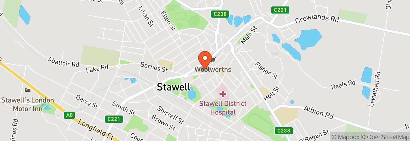 Map of Stawell Town Hall