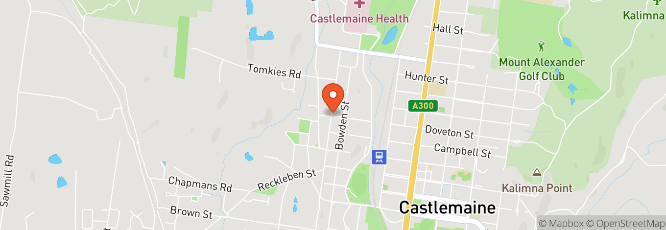 Map of Castlemaine Goods Shed