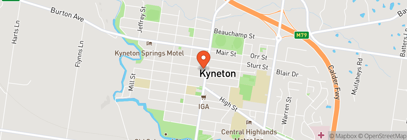 Map of Kyneton Town Hall