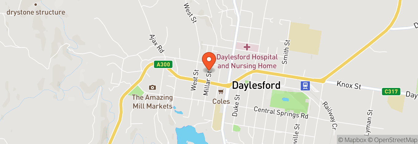 Map of Daylesford Hotel