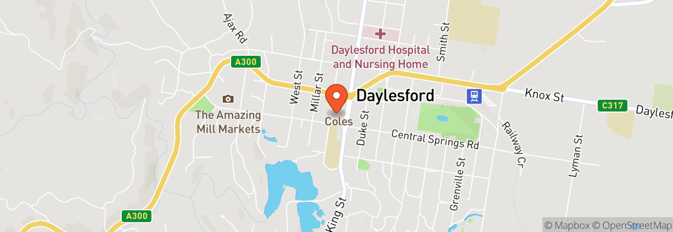 Map of Daylesford Olympic Swimming Pool