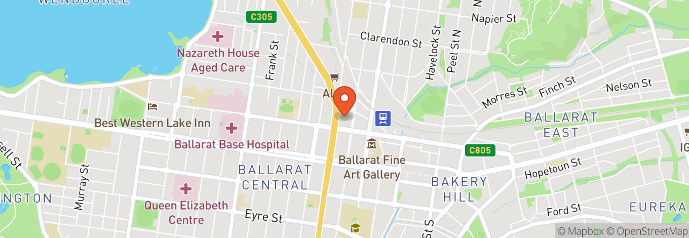 Map of Ballarat Civic Hall