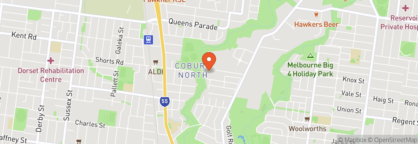 Map of Secret Melbourne Warehouse Location