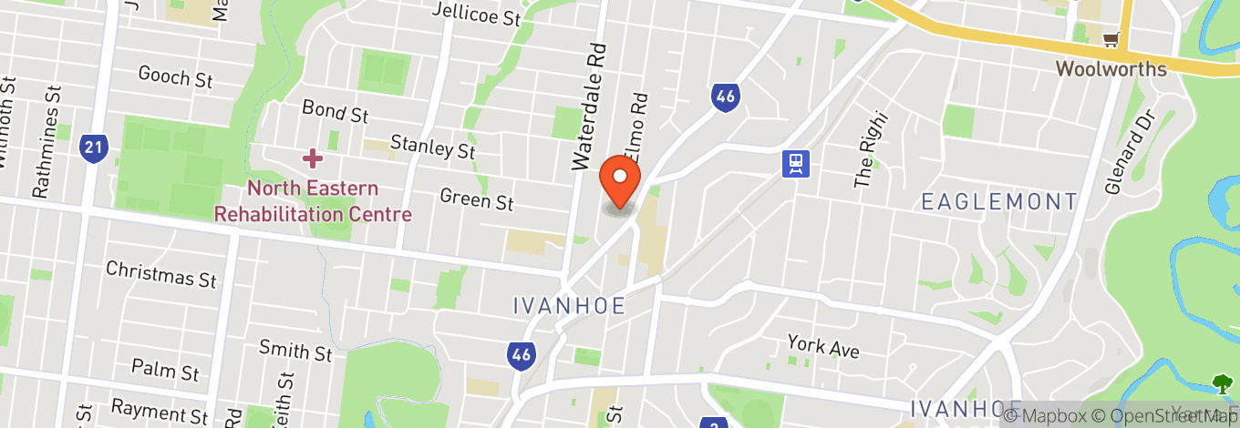 Map of The Centre Ivanhoe
