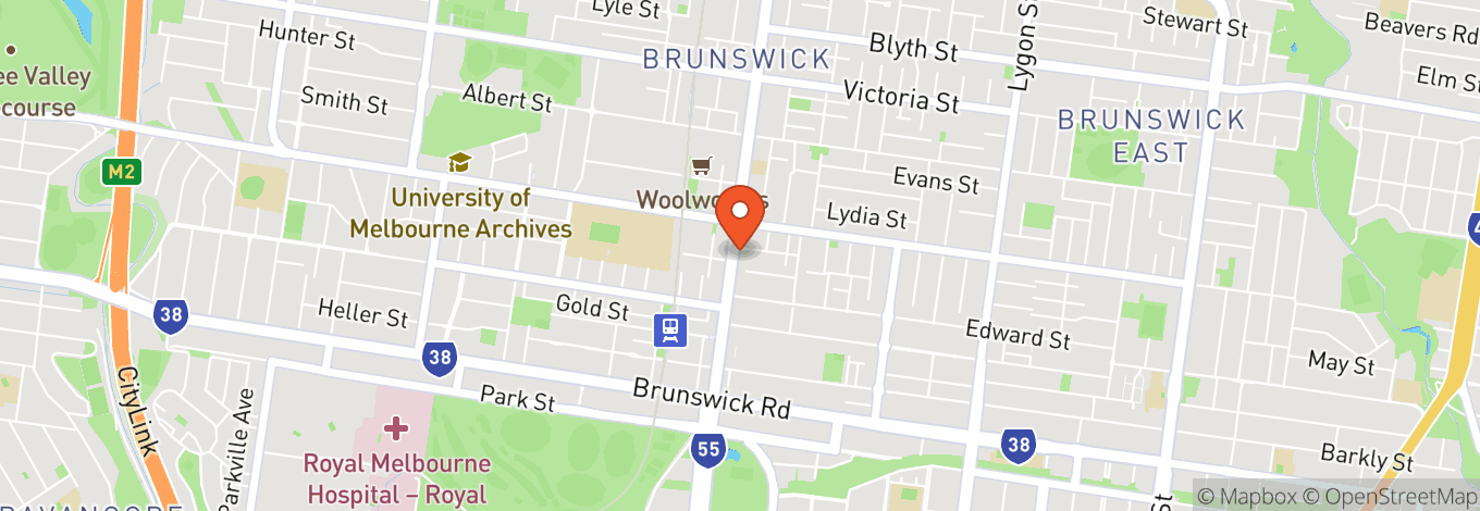 Map of Brunswick Uniting Church