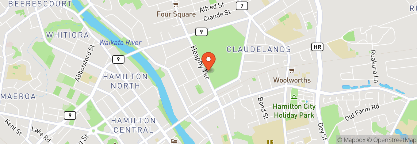 Map of Claudelands Oval