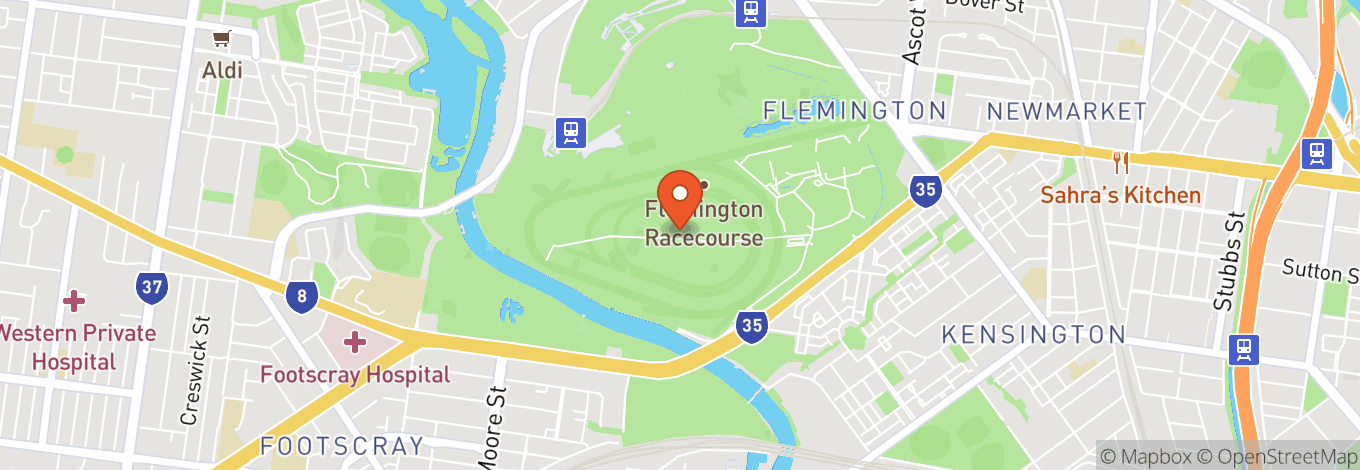 Map of Flemington Racecourse