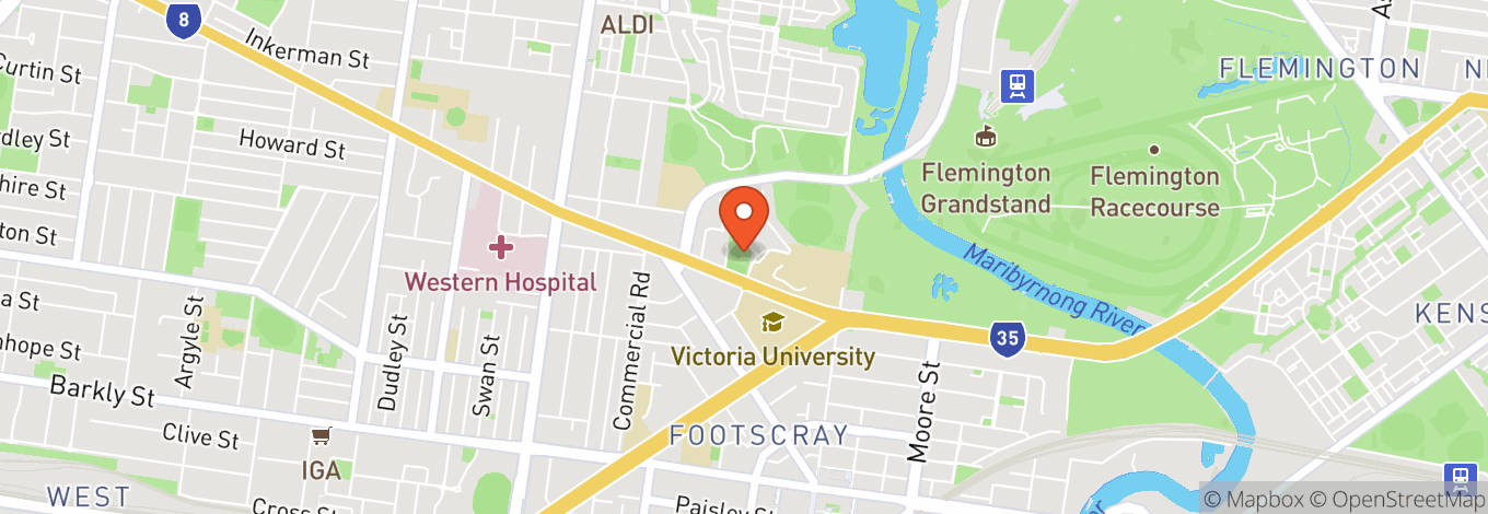 Map of Footscray Park Bowling Club