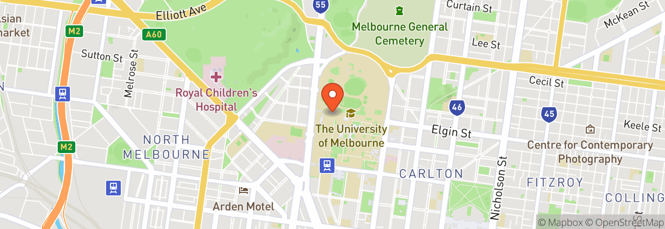 Map of University Of Melbourne