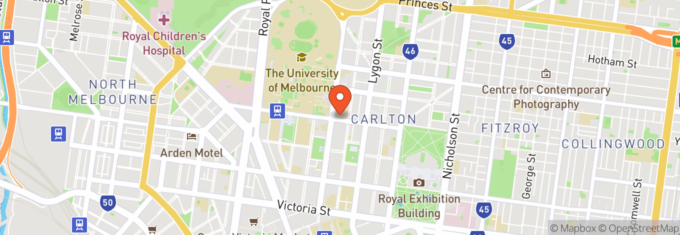 Map of Science Gallery Theatre Melbourne