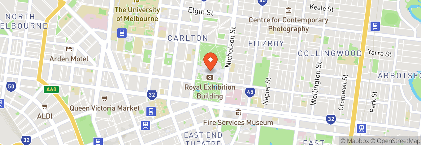Map of Royal Exhibition Building