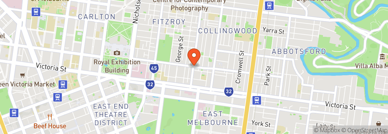 Map of Collingwood Basement Club