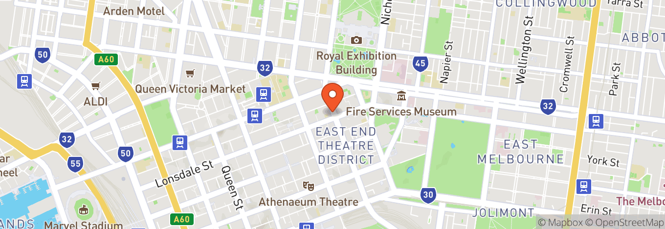 Map of Melbourne Marriott Hotel