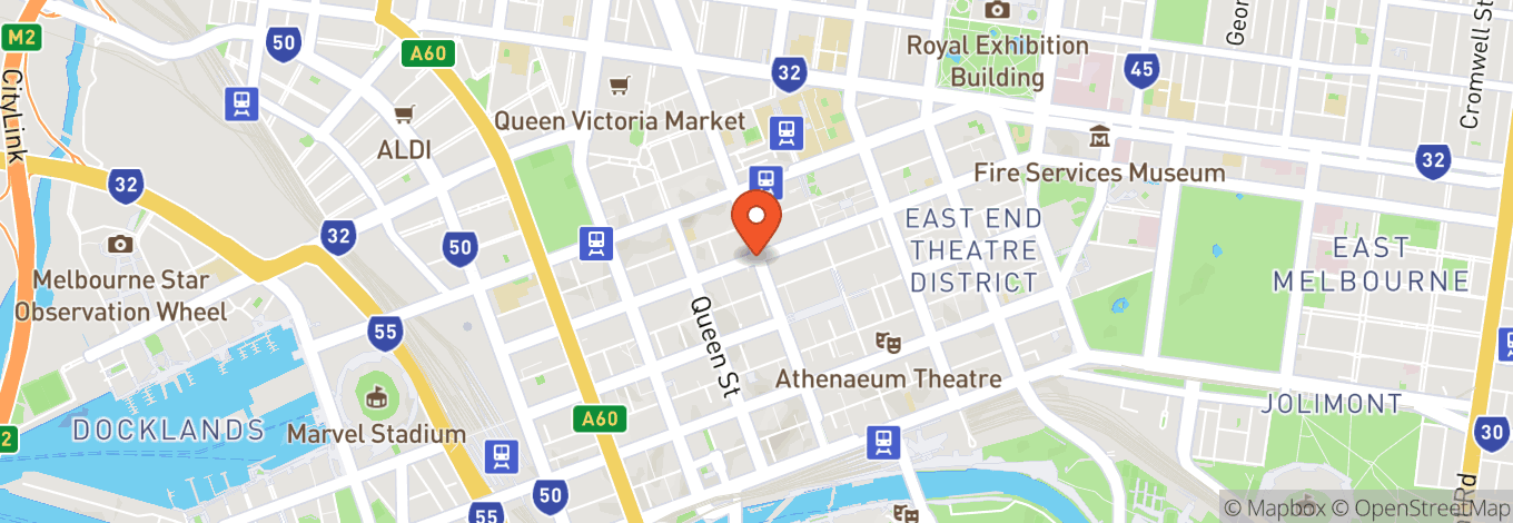 Map of Melbourne Cbd