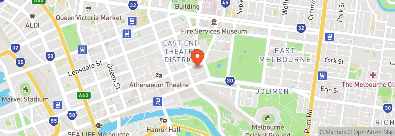 Map of Sofitel Melbourne on Collins
