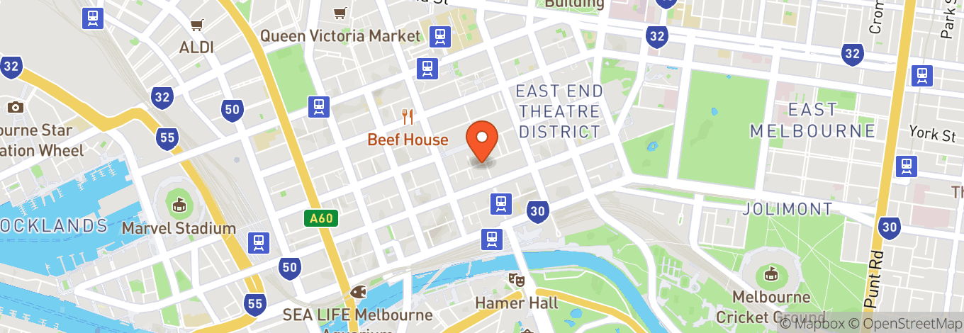 Map of Max Watt's Melbourne