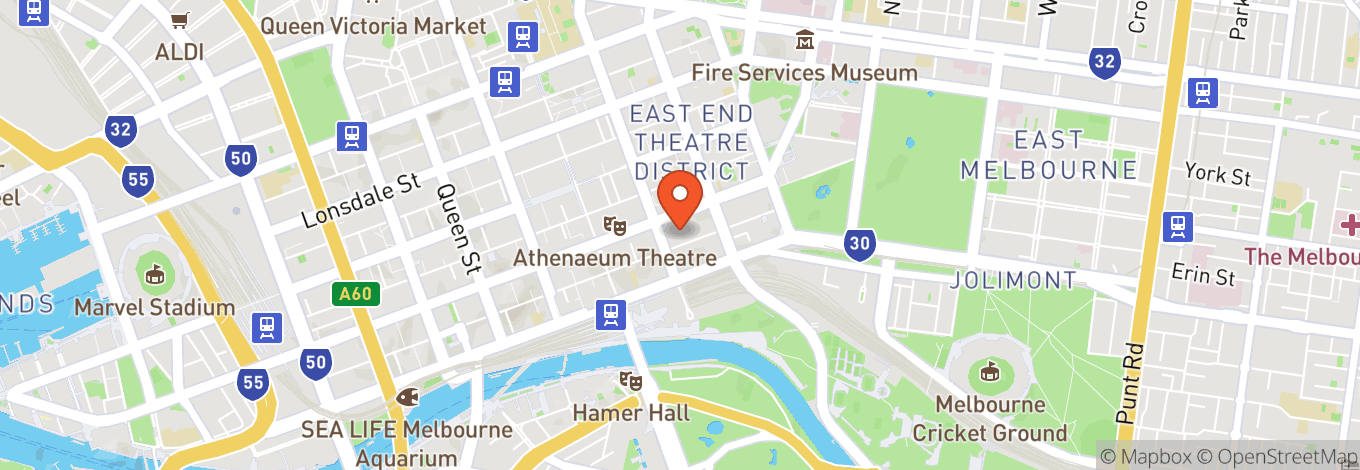 Map of Grand Hyatt Melbourne