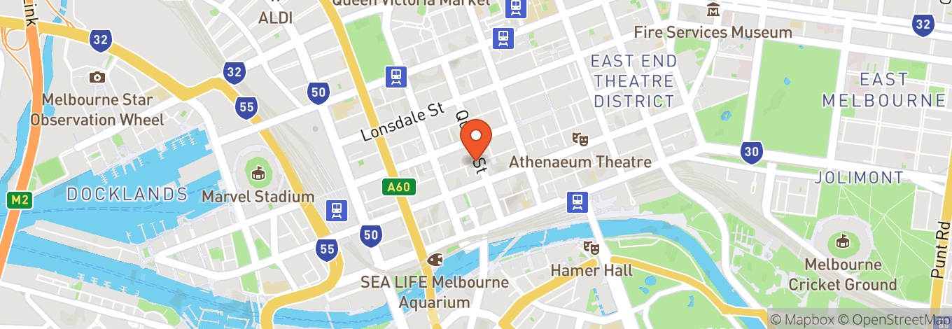 Map of Melbourne Bar Crawl