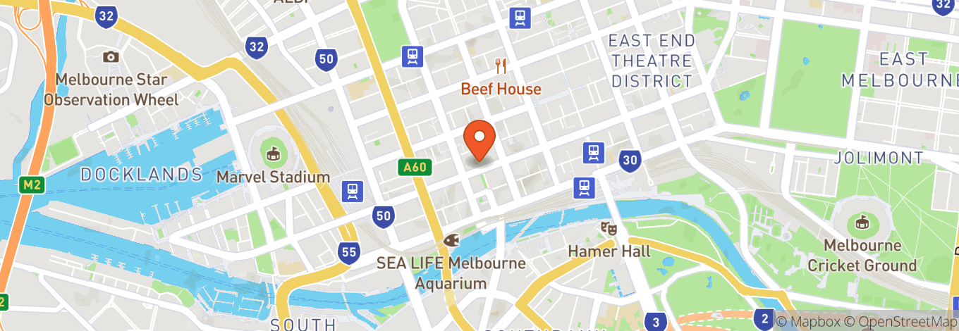 Map of 422 Collins Street