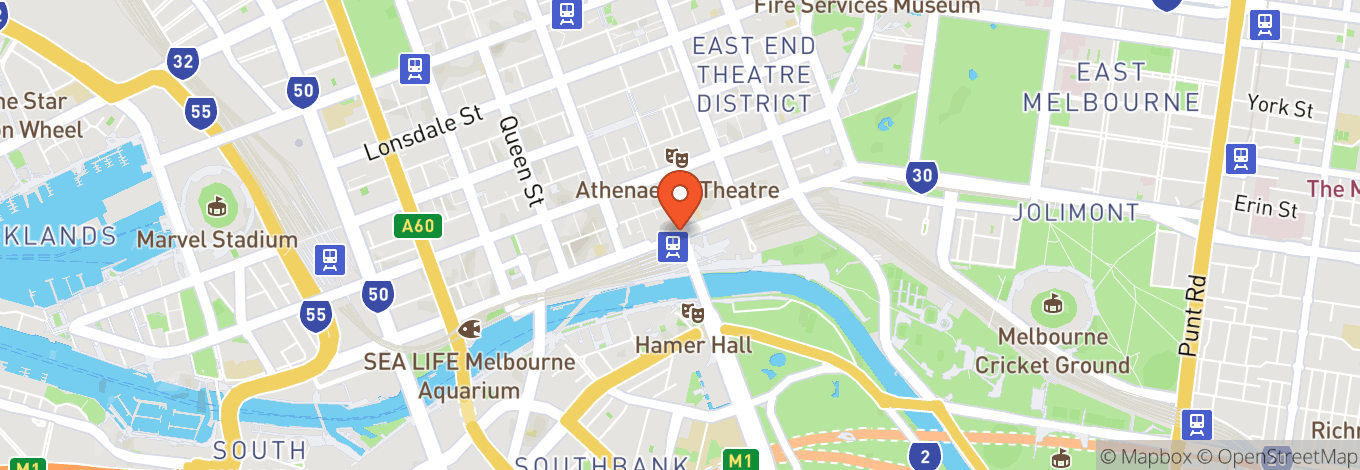 Map of Fed Square