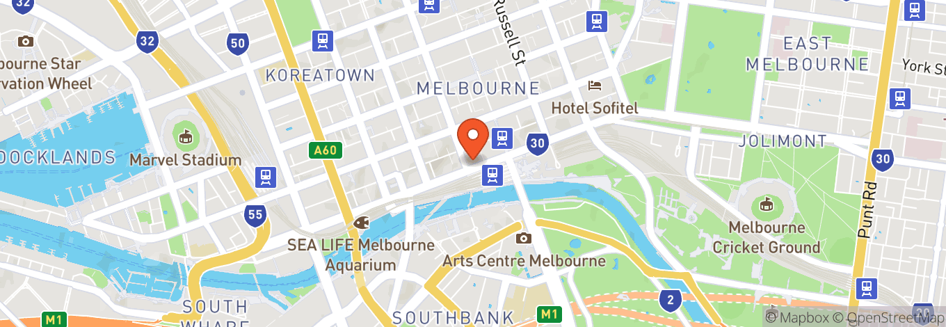 Map of Secret Warehouse (Melbourne CBD)