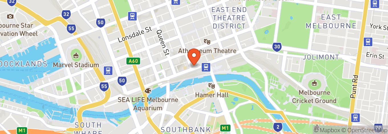 Map of Flinders Street Station Ballroom