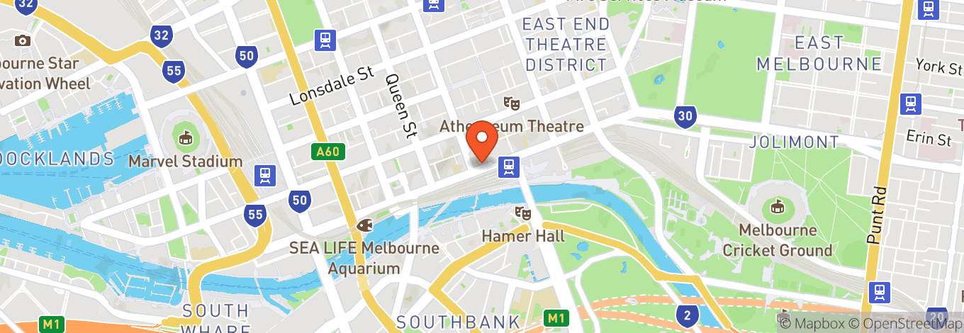 Map of Doubletree By Hilton Hotel Melbourne