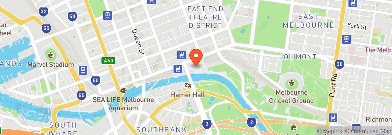 Map of Beer Deluxe Fed Square