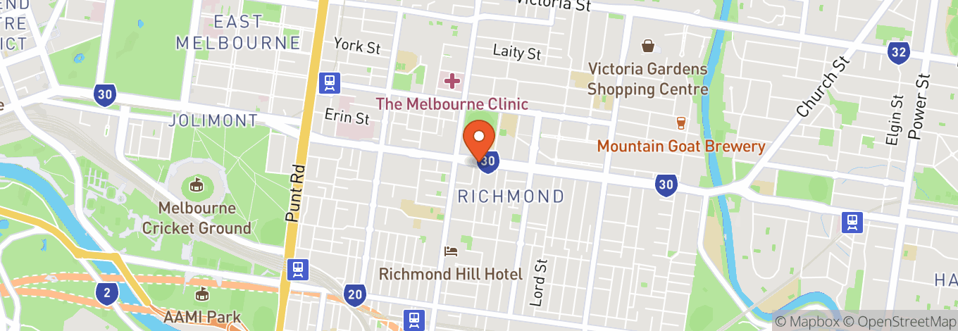 Map of The Sporting Globe Richmond