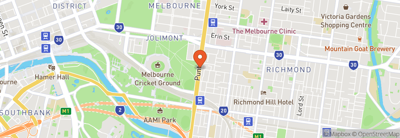 Map of Punt Road Oval