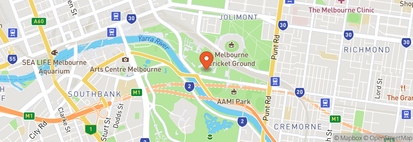 Map of Melbourne Park Oval