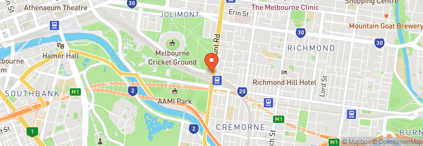 Map of Melbourne Cricket Ground (Mcg)